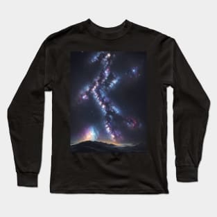 cosmos in the night sky Long Sleeve T-Shirt